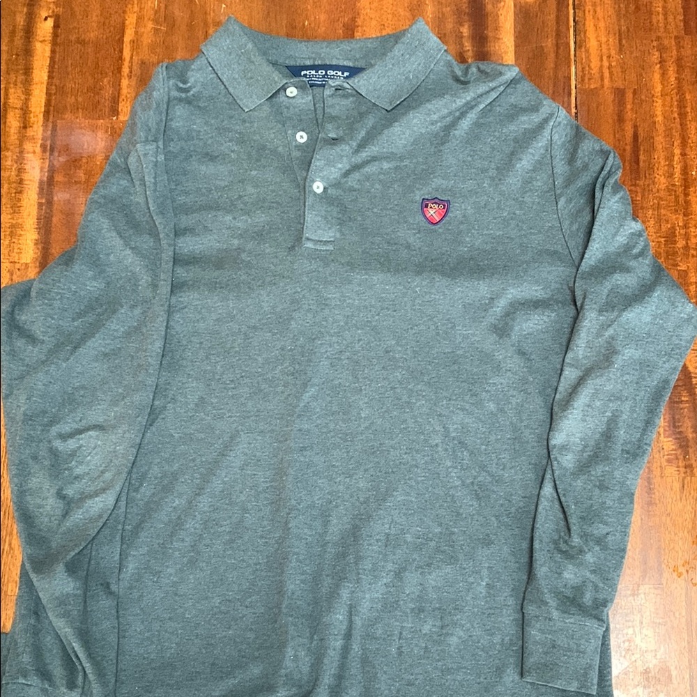 Polo Ralph Lauren Gray Long Sleeve Polo Shirt